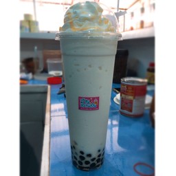 นมสดปั่น แก้วยีราฟ