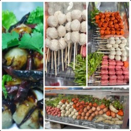 ลูกชิ้นทอด สูตรน้ำจิ้มโบราณมะขามเปียก (แม่สกุล)