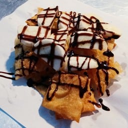 โรตีกรอบกล้วยช็อกโกแลต