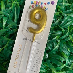 เทียนเลข 9 สีทอง