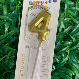 เทียนเลข 4 สีทอง