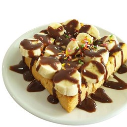 ขนมปังปิ้งเนยกล้วยชอคโกแลต