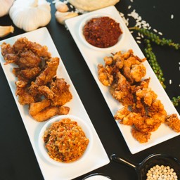 ข้าวเหนียวไก่ทอด 2 กล่อง แถม หมูยอทอด 1 ขีด