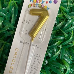 เทียนเลข 7 สีทอง