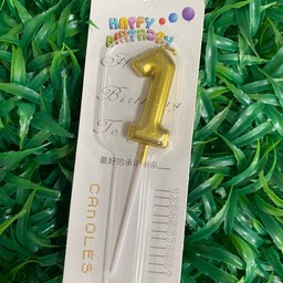 เทียนเลข 1 สีทอง