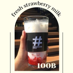 Freah strawberry milk