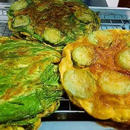 มะเขือชุบไข่ทอด เป็นแพ