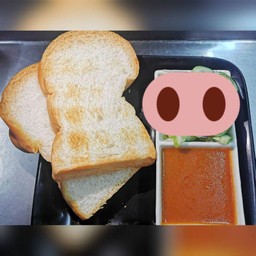 ขนมปัง+น้ำจิ้มถั่ว(ไม่รับหมู)