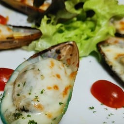 หอยแมลงภู่นิวซีแลนด์อบชีส