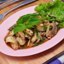 ลาบปลาหมึก