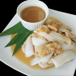 หัวปลีกล้วยปิ้ง หน้าวัดแม่ริม