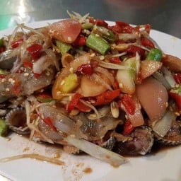 ตำกุ้งสด+หอยแครง(เปลือก)