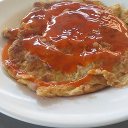 ไข่เจียวหมูสับราดข้าว