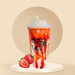 นมหมีปั่นสตอเบอรี่