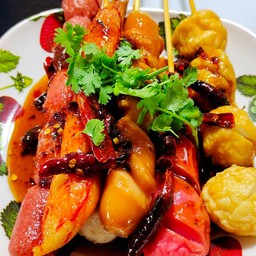 กระเพราคั่วแห้งไข่ข้น