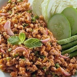 ข้าวลาบอีสานหมู(ใช้ข้าวหอมมะลิ)