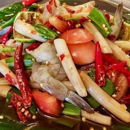 ตำไหลบัวกุ้งสด