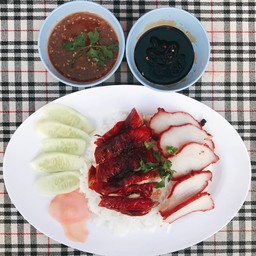 ข้าวเป็ดย่าง หมูแดงย่าง