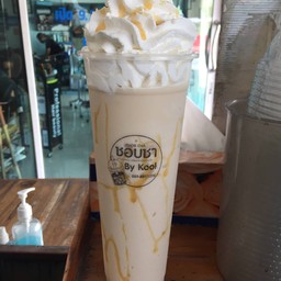 นมสดคาราเมลปั่นวิปปิ้งครีม