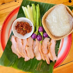 คอหมูย่างแจ่วบอง