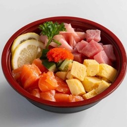 ข้าวหน้าแซลมอนทูน่าไข่หวาน