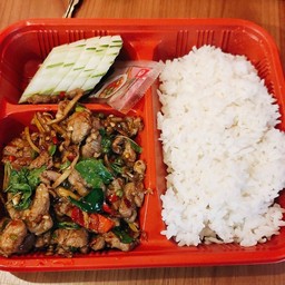 ข้าว ขี้เมา หมูชิ้น