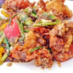 ปูนิ่มผัดพริกไทดำ 黑胡椒软壳蟹