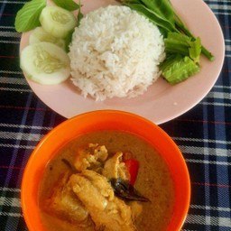 ข้าว+แกงเขียวหวานไก่