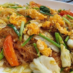 ผัดวุ้นเส้น (กับข้าว)