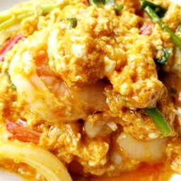 กุ้งผัดผงกระหรี่ 泰式咖哩虾