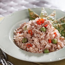 ข้าวผัดกะปิหมูชิ้น