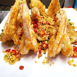 กุ้งคั่วพริกเกลือ 椒盐虾