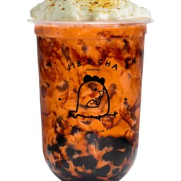 ชาไทยไข่มุกบราวชูก้าครีมชีสพ่นไฟ