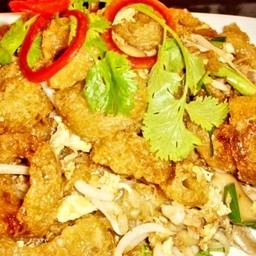 กระเพาะปลาผัดแห้ง 干炒鱼鳔