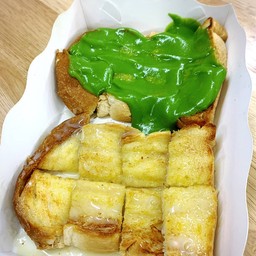 ปังปิ้ง 2 แผ่น  สังขยาใบเตย - เนยนม