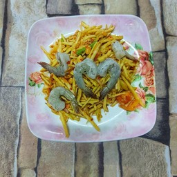 ตำมะม่วงปูปลาร้ากุ้งสด