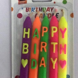เทียน Happy  birthday  5 แท่ง