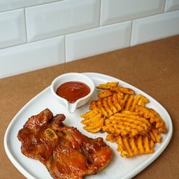 Kurobuta Steak With BBQ Sauce