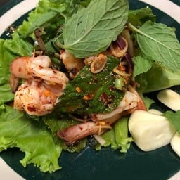 พล่งกุ้งสดลวก