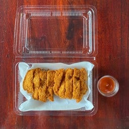ไก่ชุบเกล็ดขนมปังทอดโรยผงแซ่บ