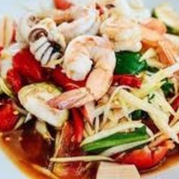 ตำกุ้งลวก