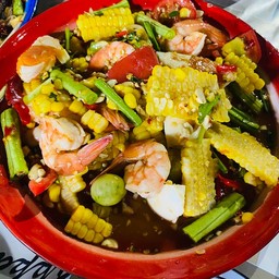 ยำข้าวโพด สูตรน้ำยำปลาร้า