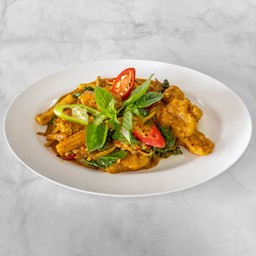 ผัดเผ็ดปลากะพง