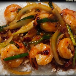 พริกเผากุ้งราดข้าว