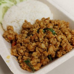 ข้าวคั่วกลิ้งหมู