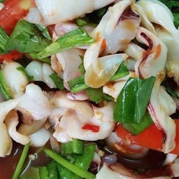 ยำหมึกสด สูตรน้ำปลาร้า