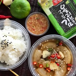 (ชุดเล็ก) กุ้งดองซีอิ๊วเกาหลี /ข้าว/สาหร่าย