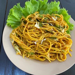 หมี่เหลืองยำ ธรรมดา ไม่มีเนื้อสัตว์