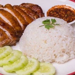 ข้าวไก่ย่าง+น้ำจิ้มแจ่ว