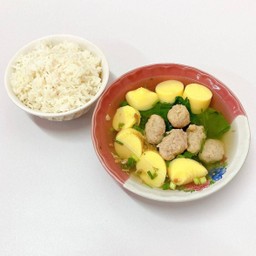 ชุดต้มจืดตำลึง+ข้าวเปล่า